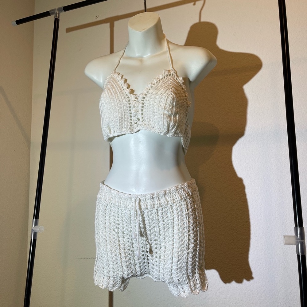White Cotton Handmade Summer Outfit